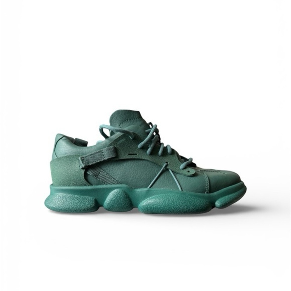 Camper Karst Green Teal Leather Sneakers Chunky Organic Sole Deadstock NWOT